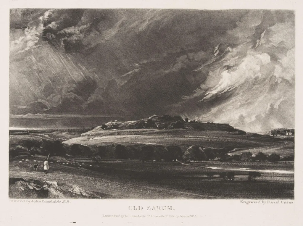 OLD SARUM, by John Constable, 1832