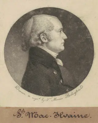 Joseph McIlvaine, by Charles B. J. Févret de Saint-Mémin, ink, 1798