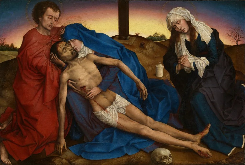 Pietà, by Rogier van der Weyden, oil, 1441