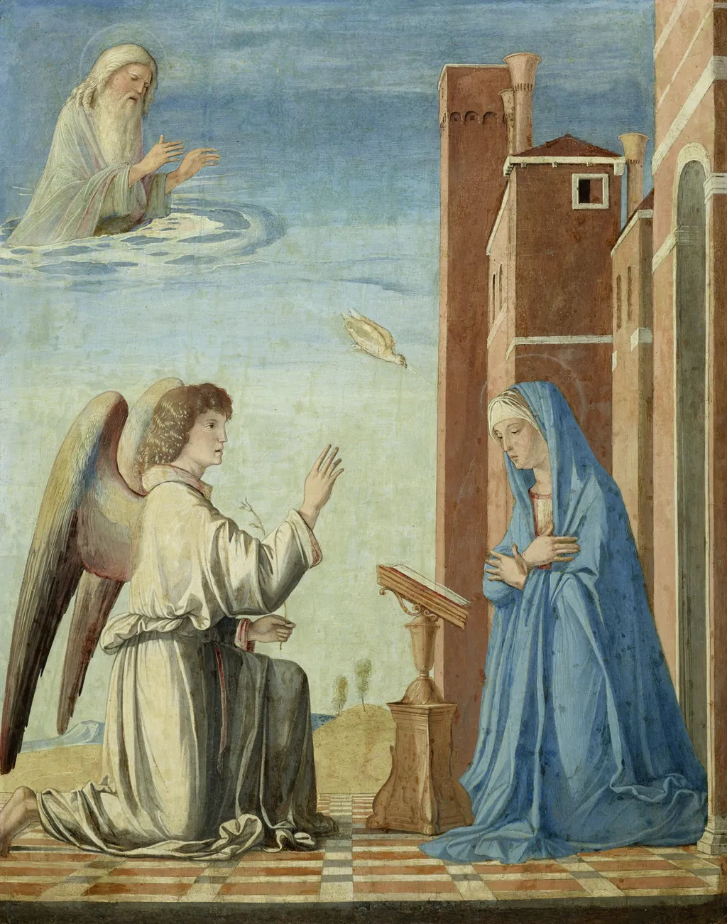 The Annunciation, by Francesco Pesari, paint, 1448