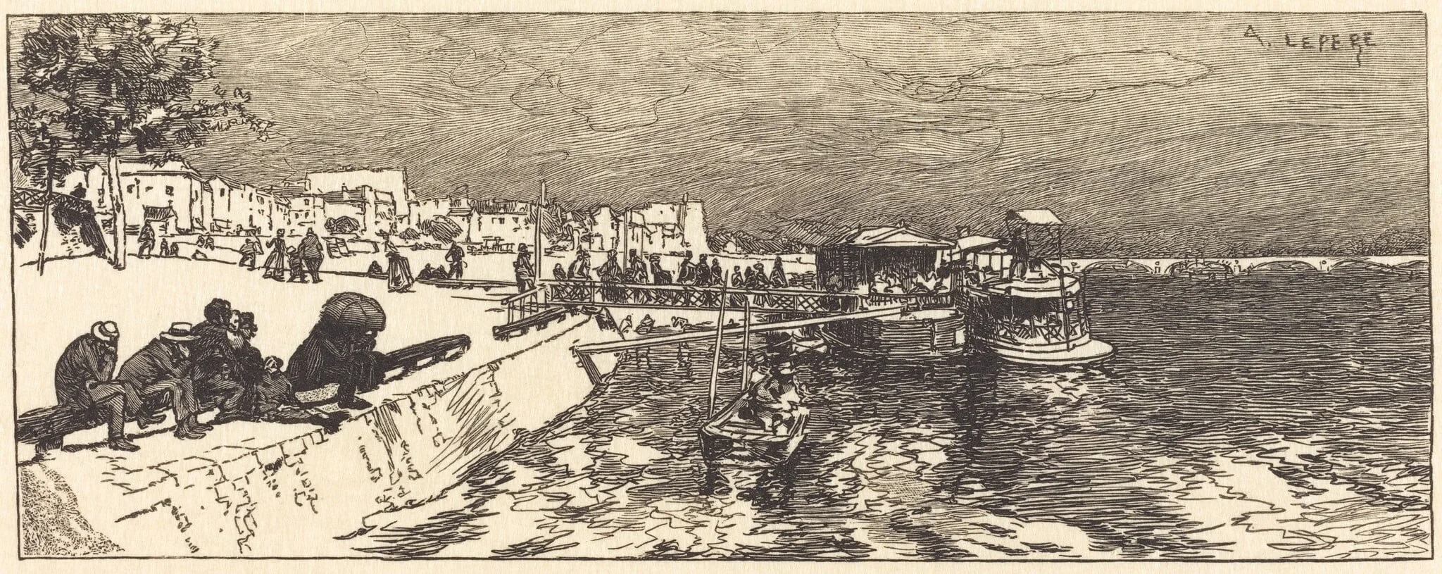 Pier at Bercy (Embarcadere a Bercy), detail