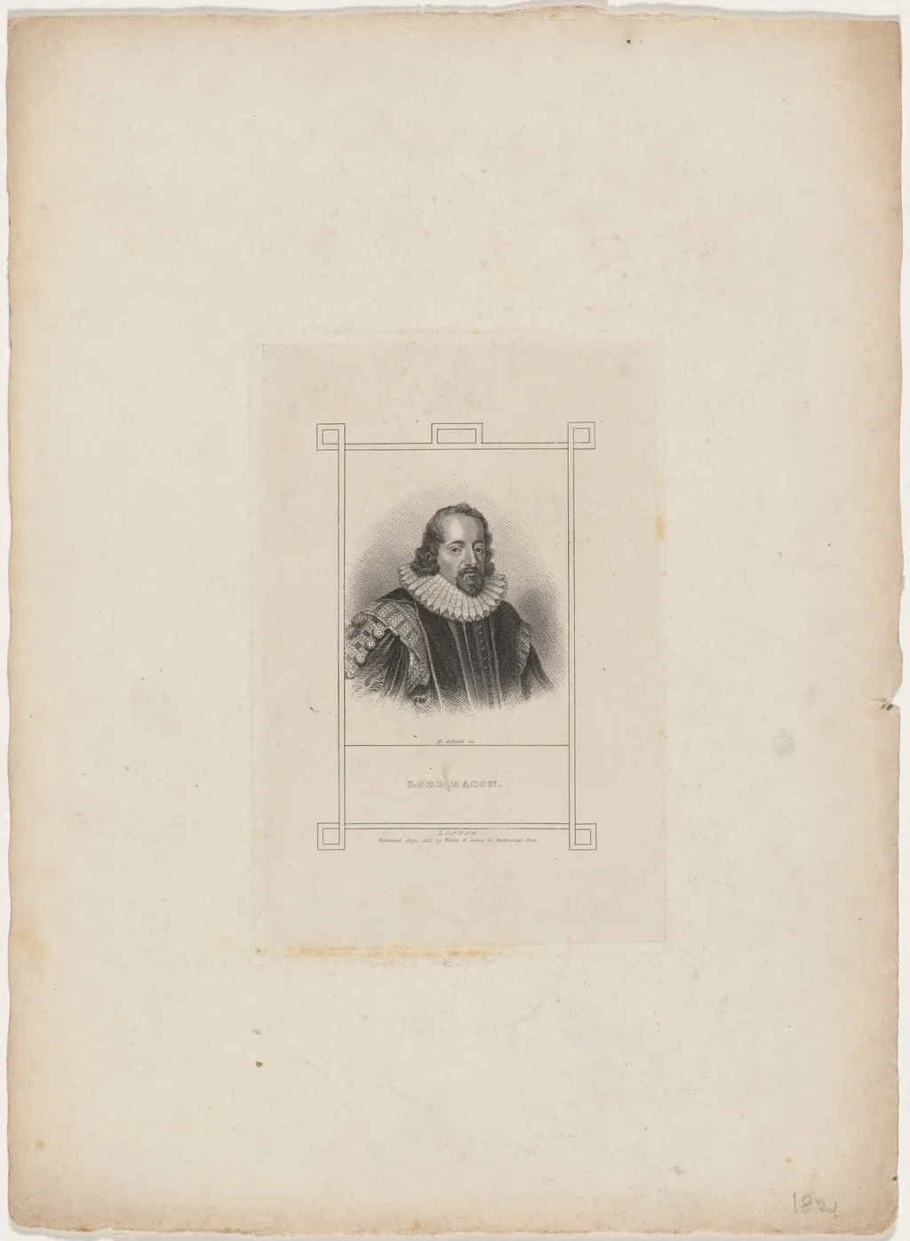 Lord Bacon, by Henry Adlard, ink, 1840