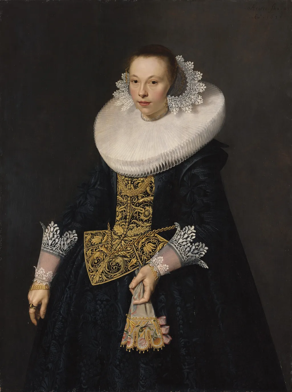 Portrait of a Young Woman, by Nicolaes Eliaszoon Pickenoy, oil, 1632