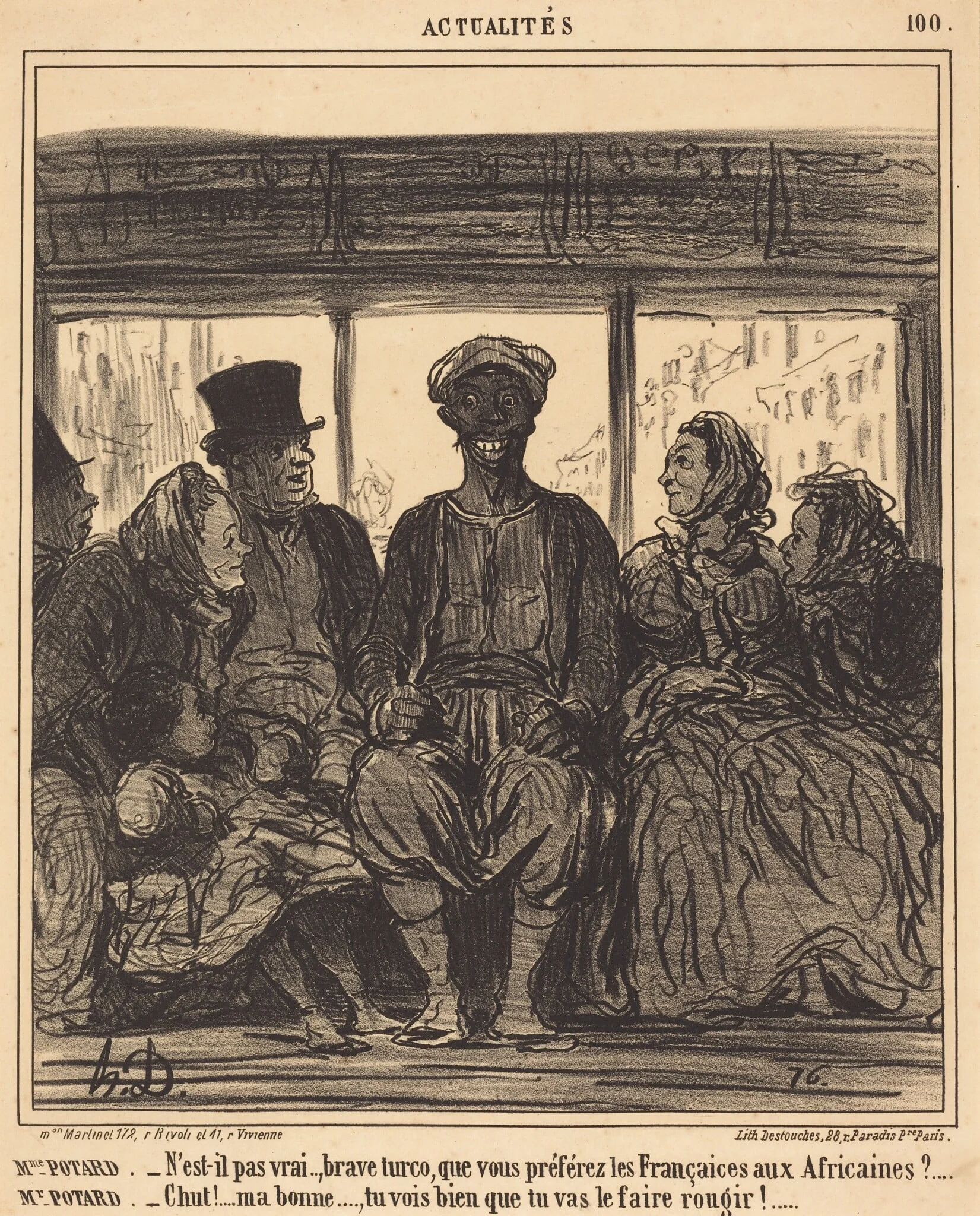 Actualités: Mme. Potard - N'est-il pas vrai, brave turco..., detail
