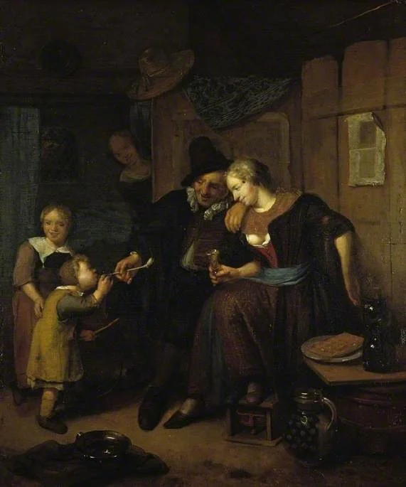 Family scene, detail