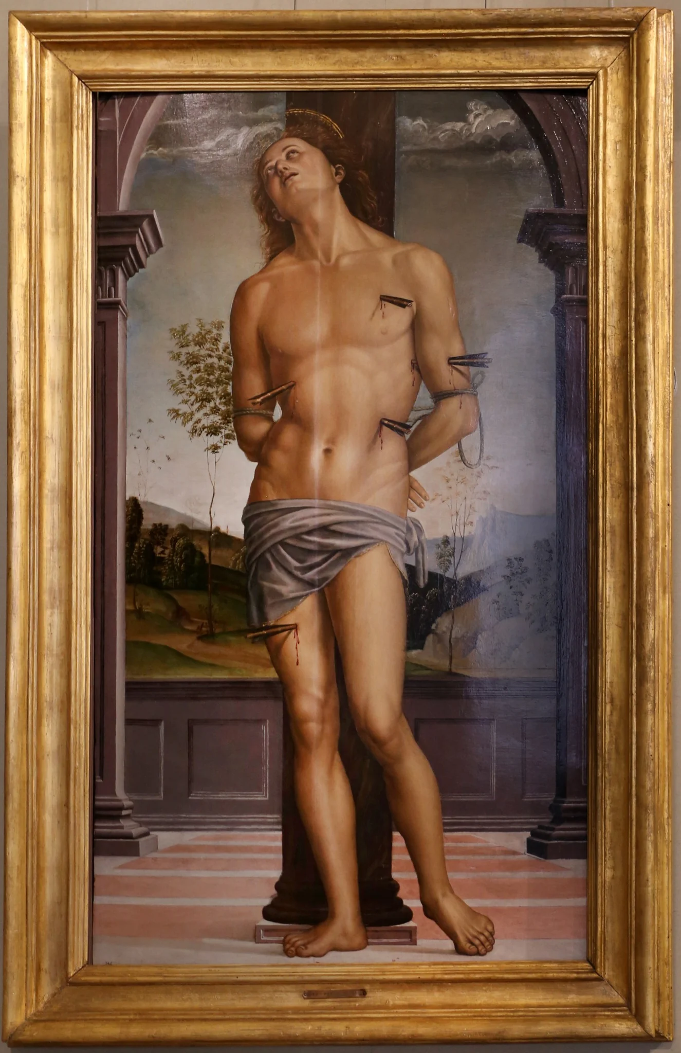 Saint Sebastian, detail