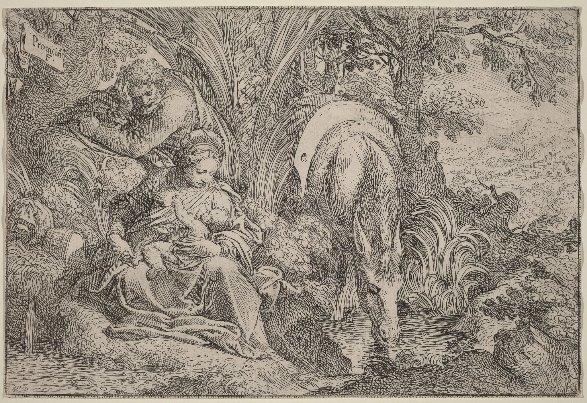 The Rest on the Flight into Egypt, detail