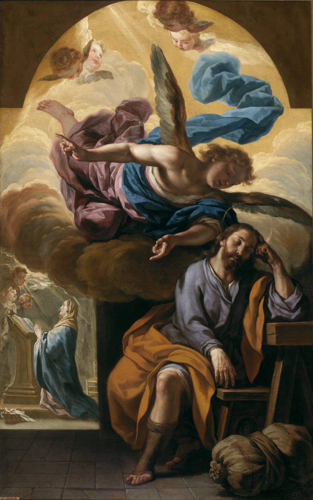 Saint Joseph’s Dream, by Antonio Palomino, oil, 1699