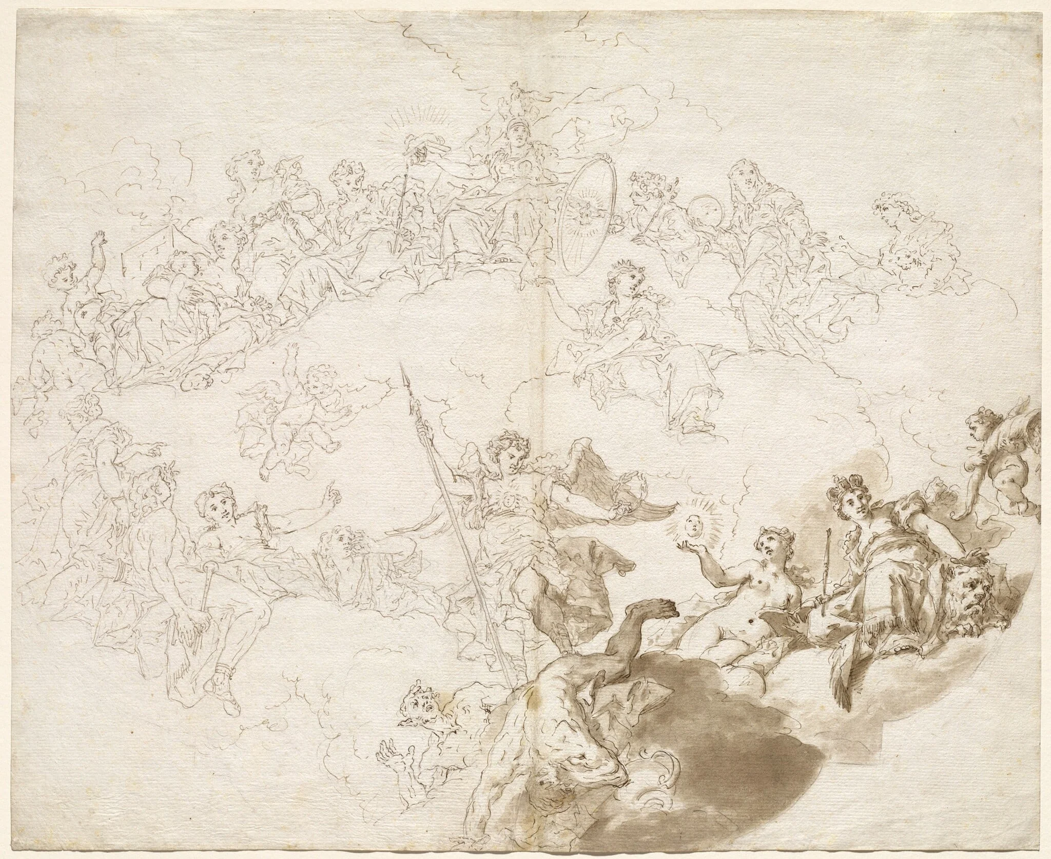 The Triumph of Virtue and Divine Wisdom, detail