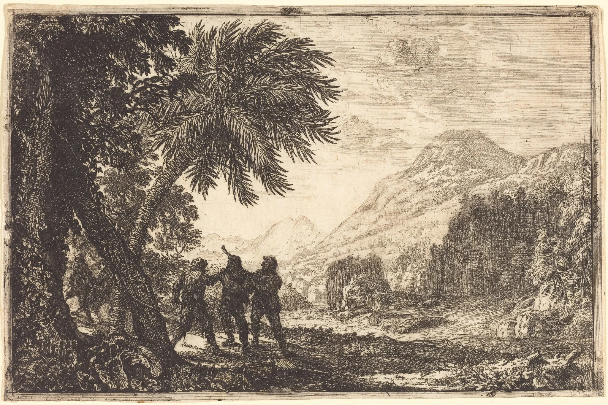 Landscape with Brigands (Scène de brigands), detail
