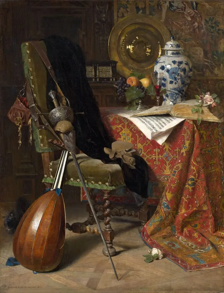 Seventeenth-Century Interior, by Charles Gifford Dyer, oil, 1889