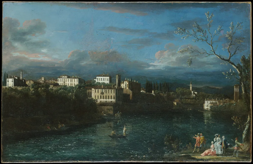 Vaprio d'Adda, by Bernardo Bellotto, oil, 1744