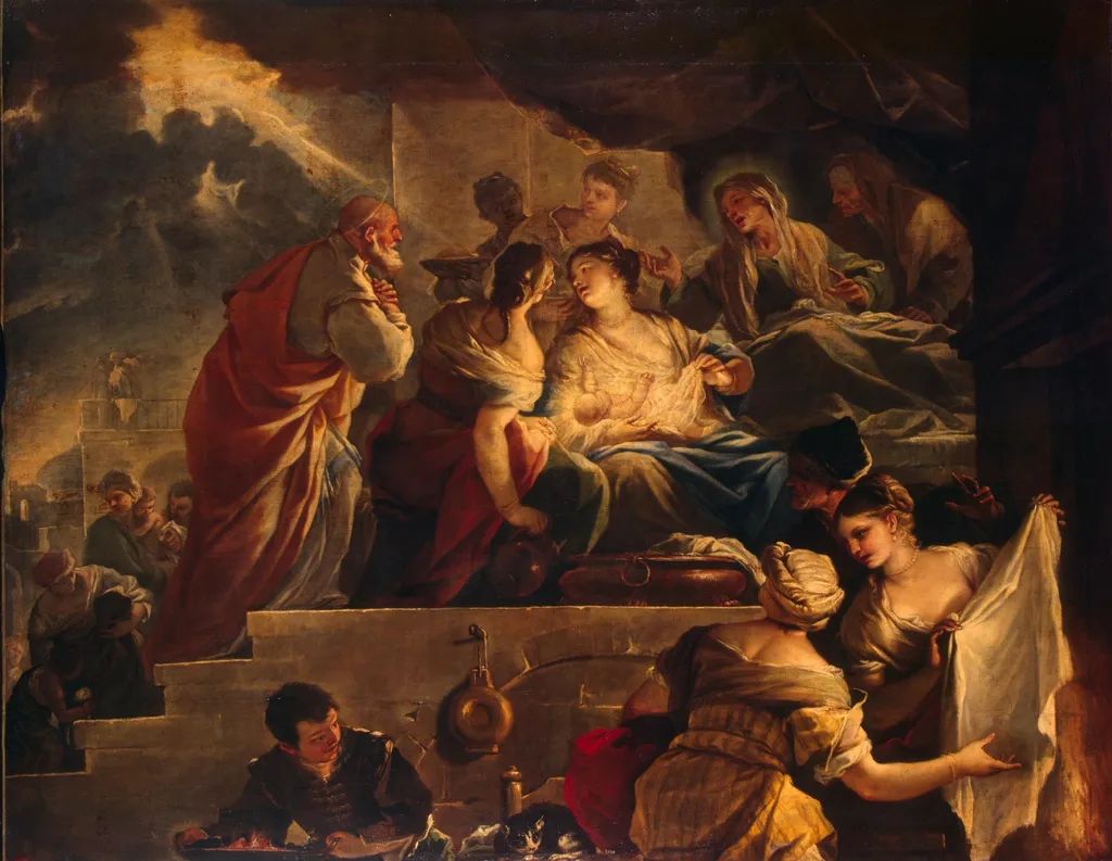 Birth of St John the Baptist, by Luca Giordano, oil, 1674