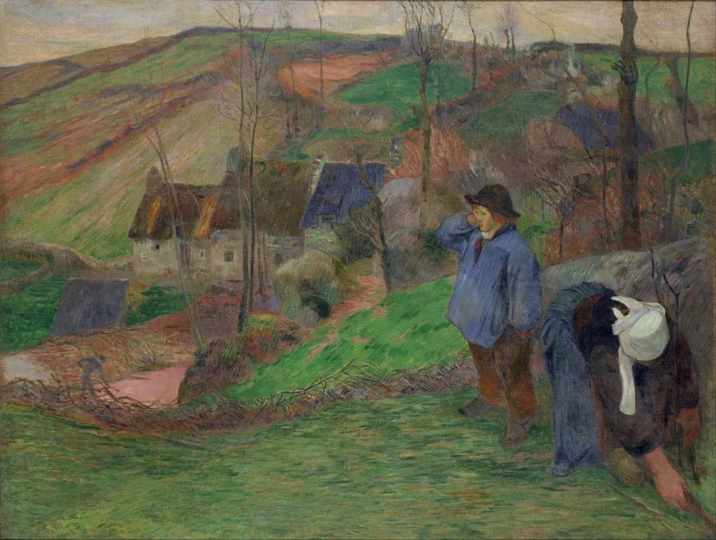 Landscape of Brittany, by Paul Gauguin, oil, 1894