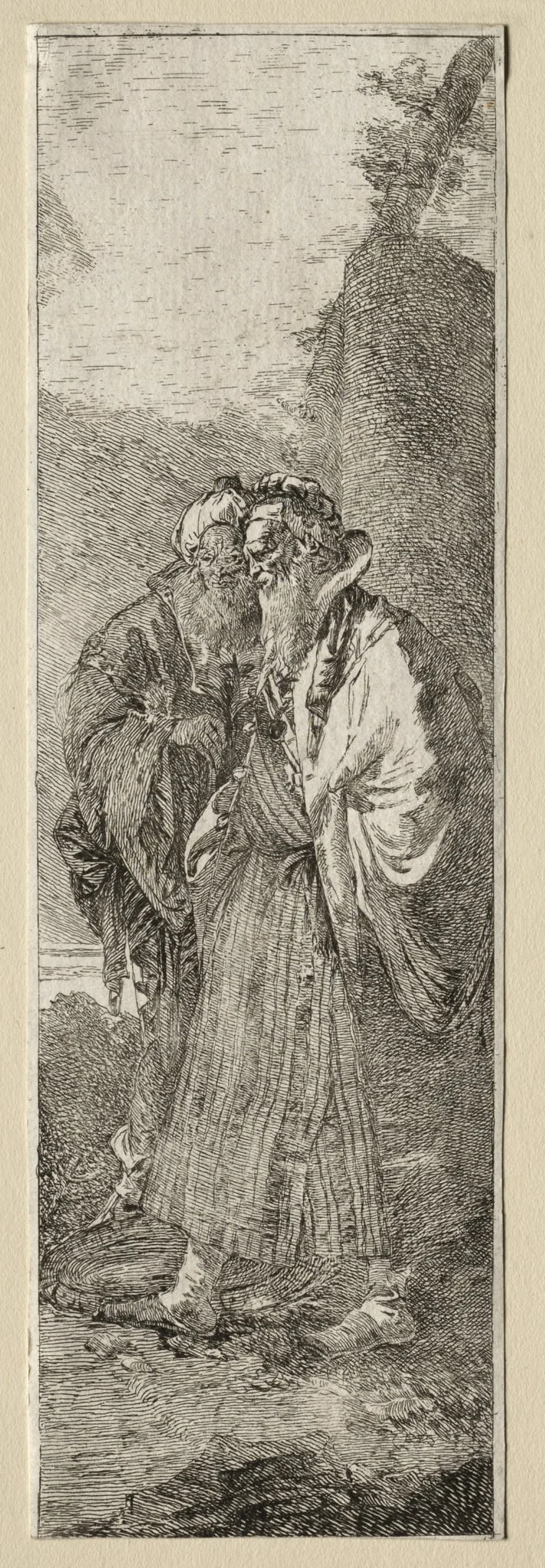 Two Old Men in a Landscape, detail