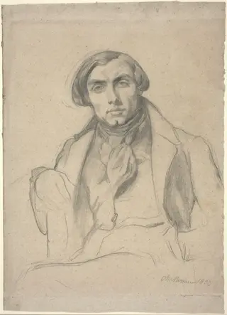 Auguste Ottin, by Théodore Chassériau, graphite, 1833