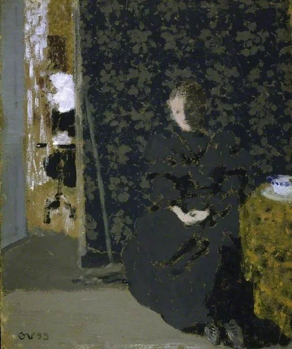 Femme Assise: Tasse de Café, detail