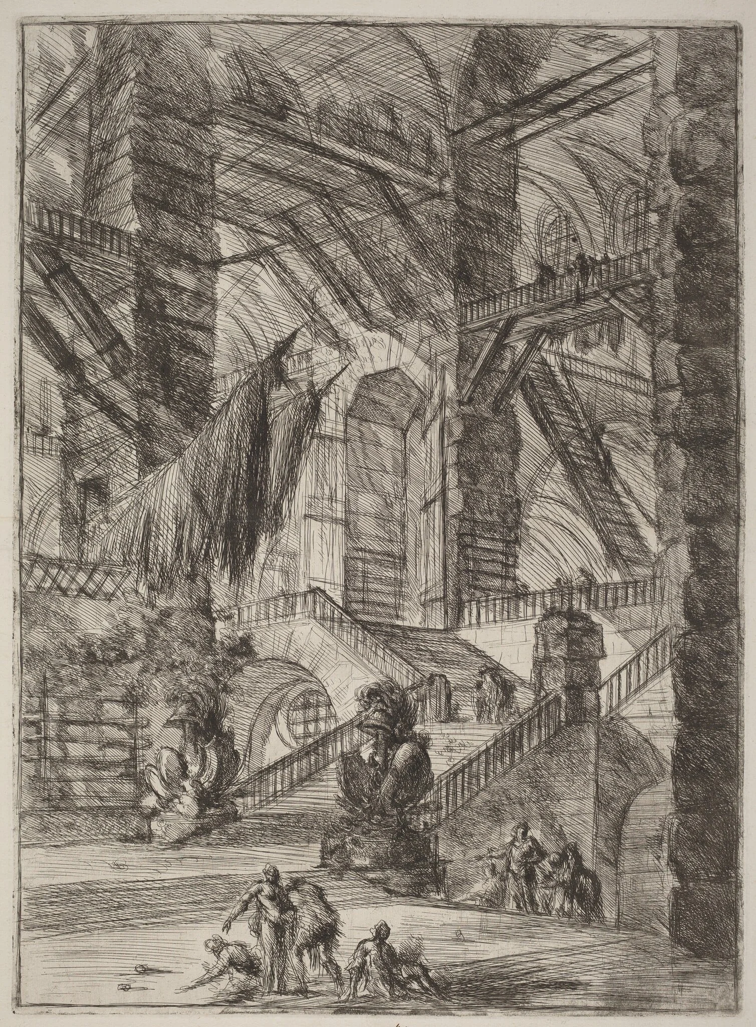 The Staircase with Trophies, detail