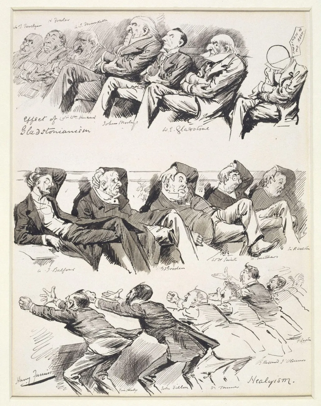 Imitation the Sincerest Flattery (effect of a long session in the House), by Harry Furniss, 1890