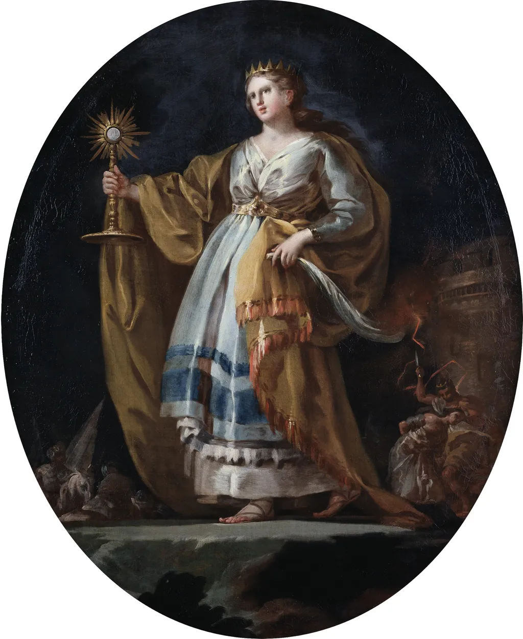 Saint Barbara, by Francisco de Goya, oil, 1772