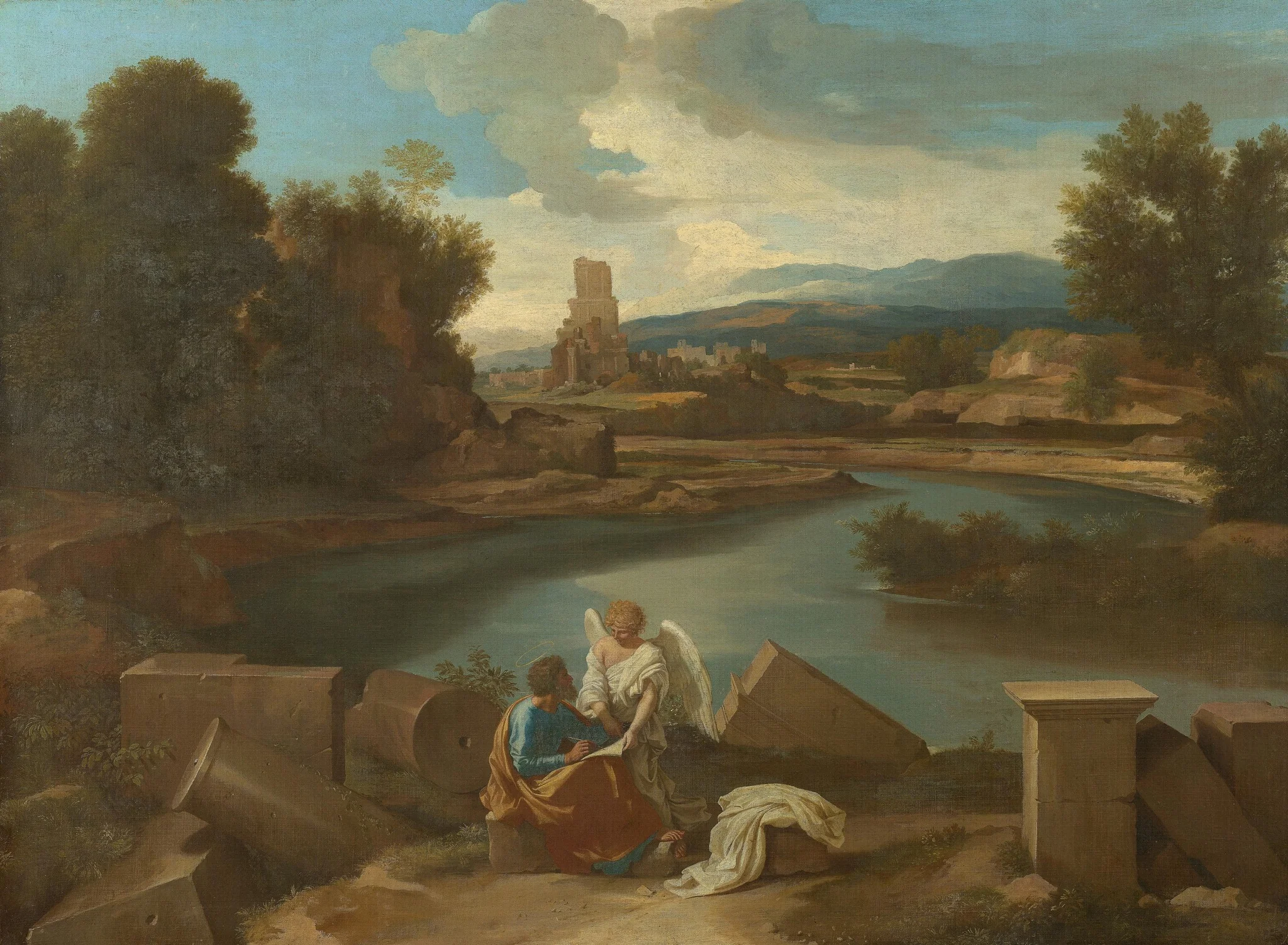 Landscape with St Matthew and the Angel, detail