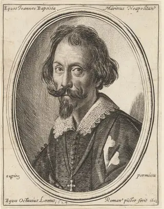 Giovanni Marino, by Ottavio Leoni, ink, 1624