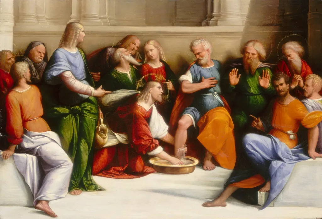 Christ Washing the Disciples' Feet, by Garofalo, oil, 1522
