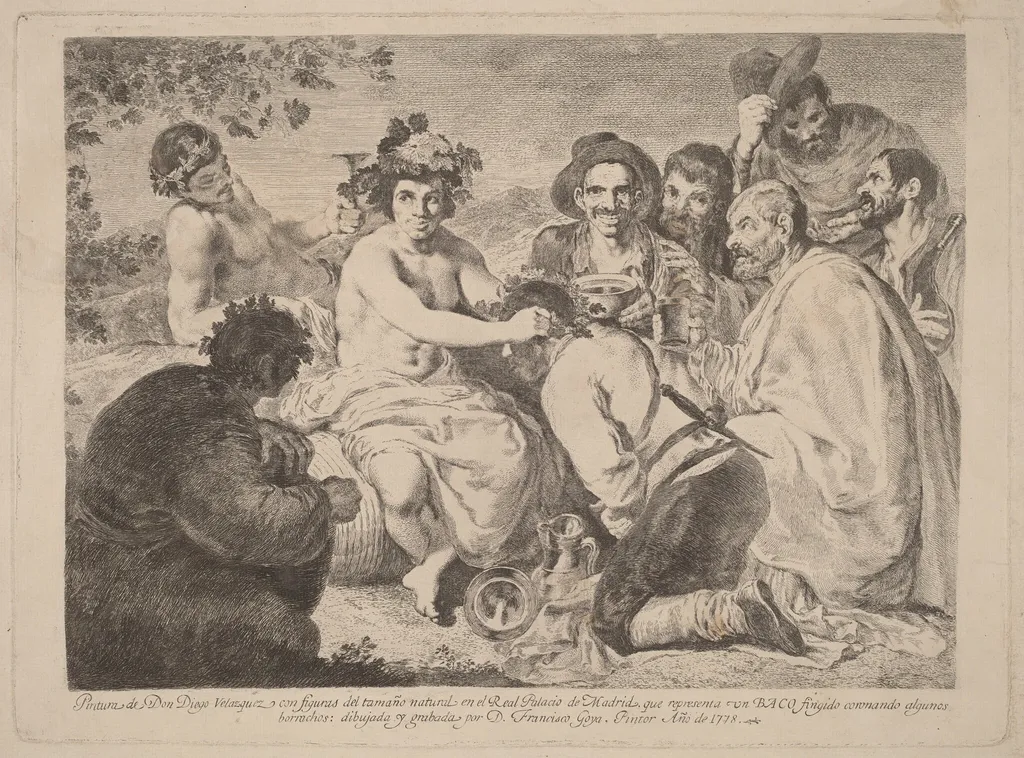 Baco (Bacchus), by Francisco de Goya, ink, 1778