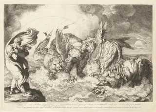 Daniel's Vision, by Luigi Sabatelli I, ink, 1809