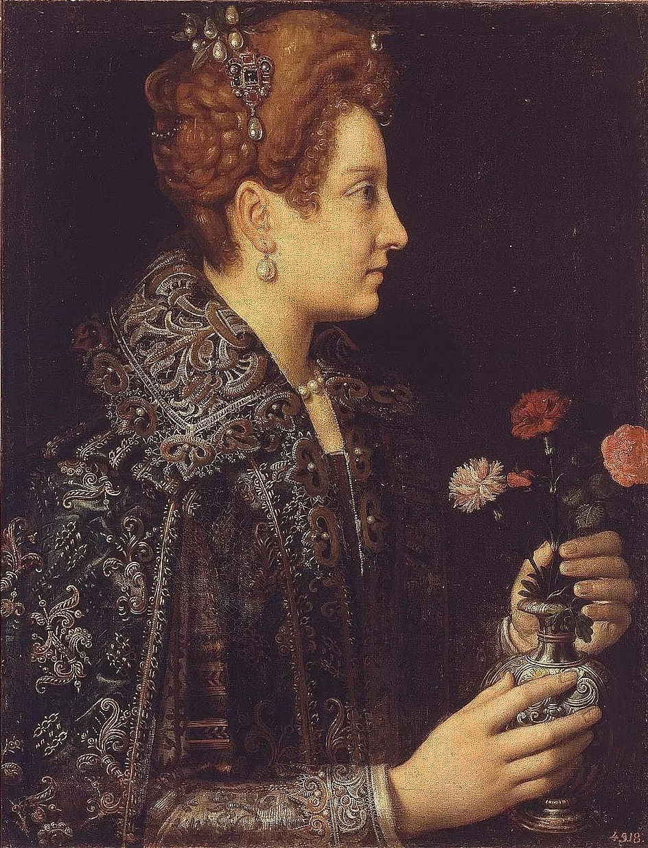 Portrait of a Young Woman in Profile, detail