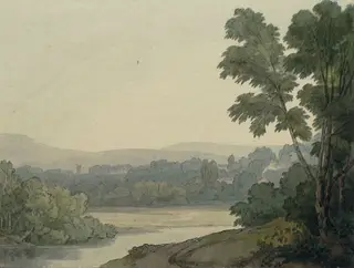 Near Washfield, Devon, by John White Abbott, watercolor, 1804