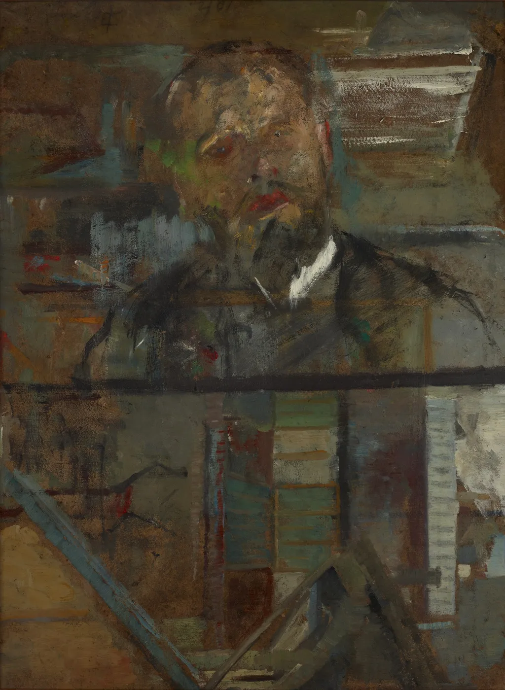 Sketch Portrait of a Man – two-sided painting, by Olga Boznańska, unspecified, 1905