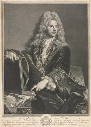 Portrait of Robert de Cotte, by Pierre Drevet, 1722