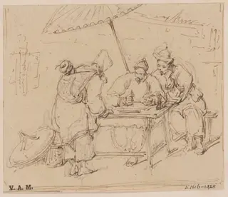 A letter-writer and other Chinese figures, by George Chinnery, 19
