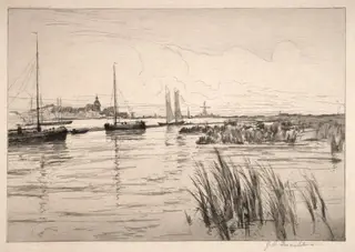 Holland Dykes, by John Henry Twachtman, 1886