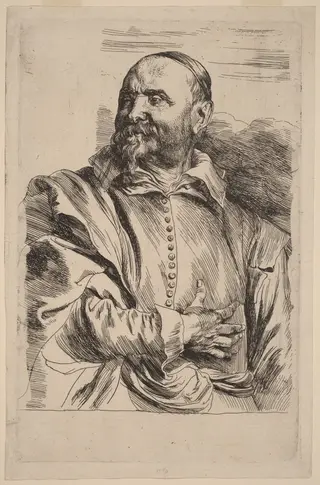 Jan Snellinx, by Anthony van Dyck, ink, 1634
