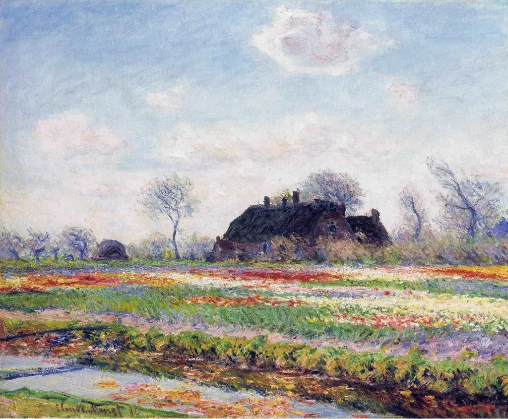 Tulip Fields at Sassenheim, by Claude Monet, oil, 1894