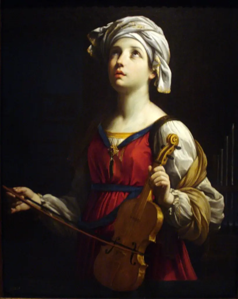 Saint Cecilia, by Guido Reni, oil, 1606