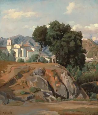 View of La Cava, by Félix-Hippolyte Lanoüe, oil, 1840
