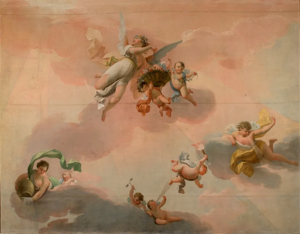 Alegoría de la Aurora, by Zacarías González Velázquez, tempera, 1818