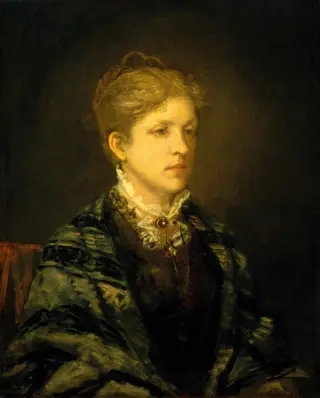 Agnes Gordon Higginson Fuller (Mrs. George Fuller), by George Fuller, oil, 1877