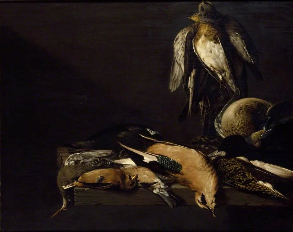 Still Life of Game with four Plovers, detail