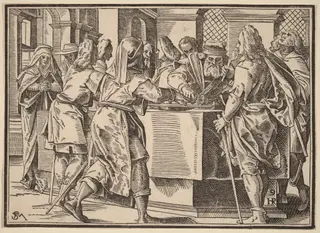Christ Tells His Disciples of the Last Judgment, by Christoph Murer, ink, 1630
