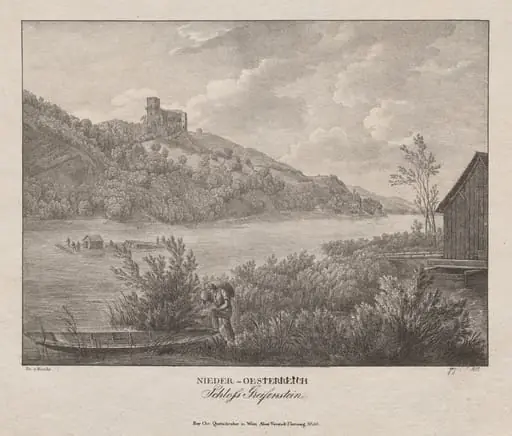 Nieder-oesterreich, Schloss Greifenstein, by Jakob Alt, 1839