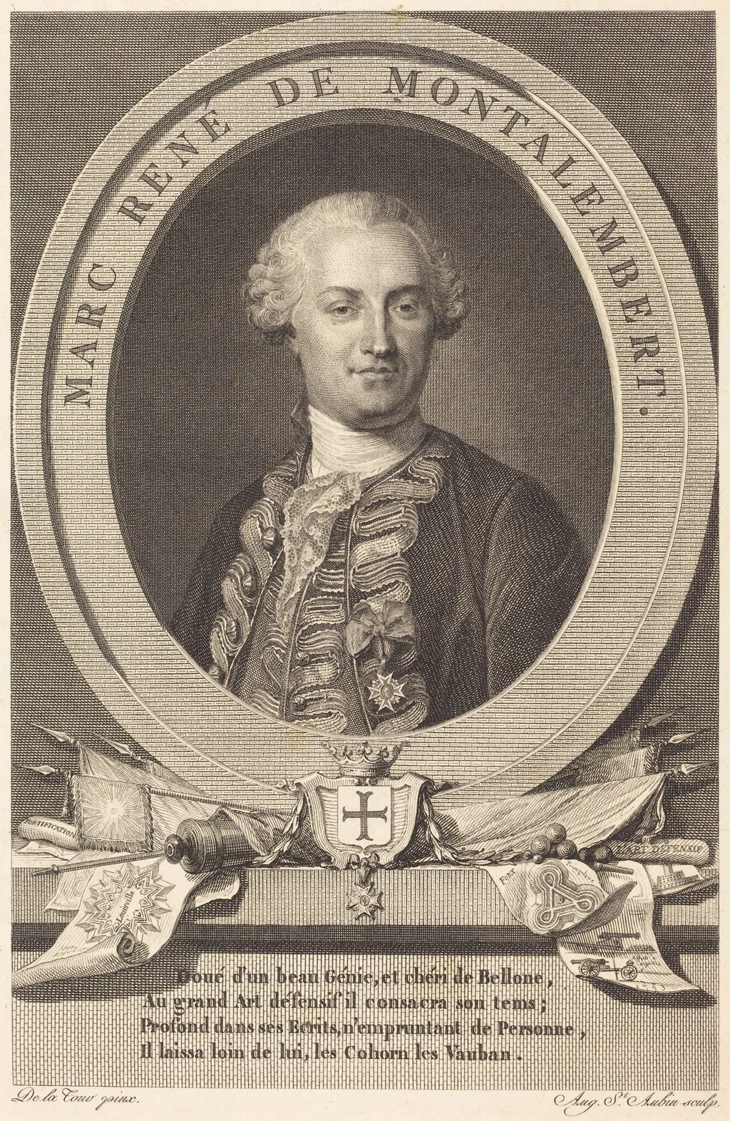 Marc Rene de Montalembert, by Augustin de Saint-Aubin, ink, 1793