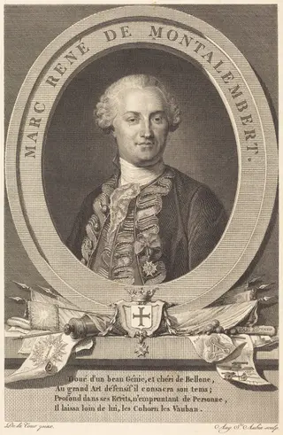 Marc Rene de Montalembert, by Augustin de Saint-Aubin, ink, 1793