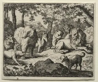 Reynard the Fox:  The Suspension of the Sentence, by Allart van Everdingen, 1662