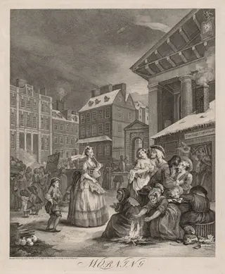 The Four Times of Day, by William Hogarth, 1738