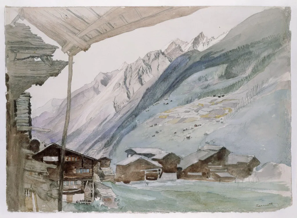 Zermatt, by John Ruskin, watercolor, 1844