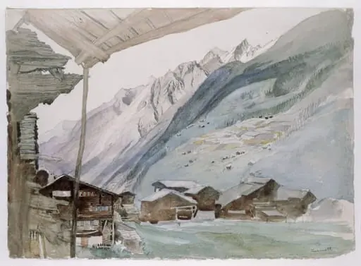 Zermatt, by John Ruskin, watercolor, 1844